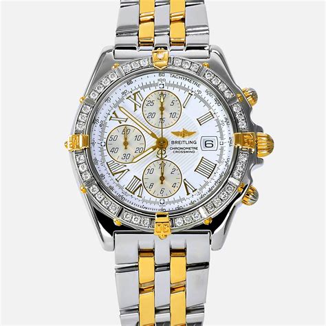 breitling full diamond watch|Breitling watches with diamond bezel.